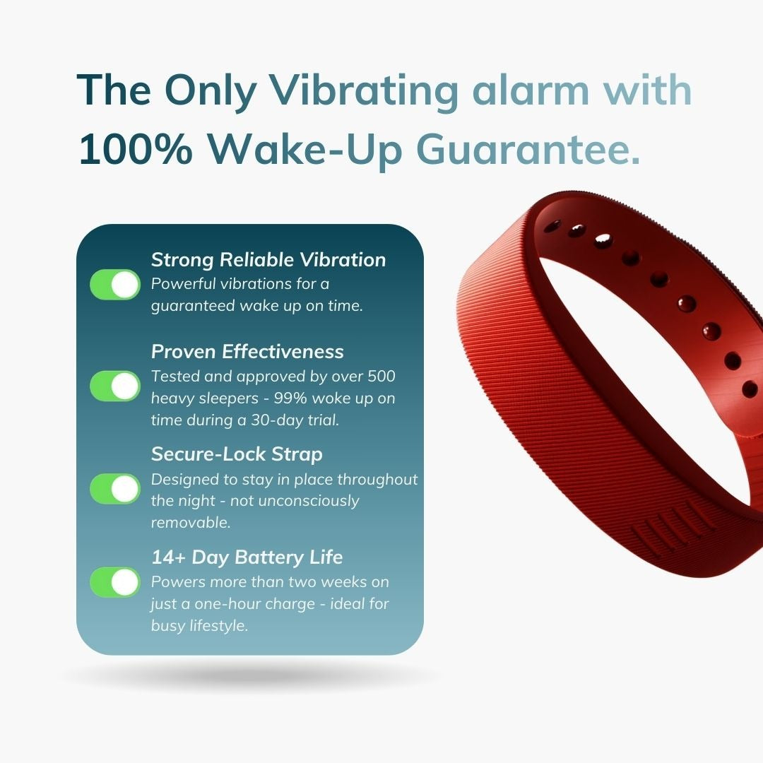 Vibrating Alarm Bracelet Pro — Red