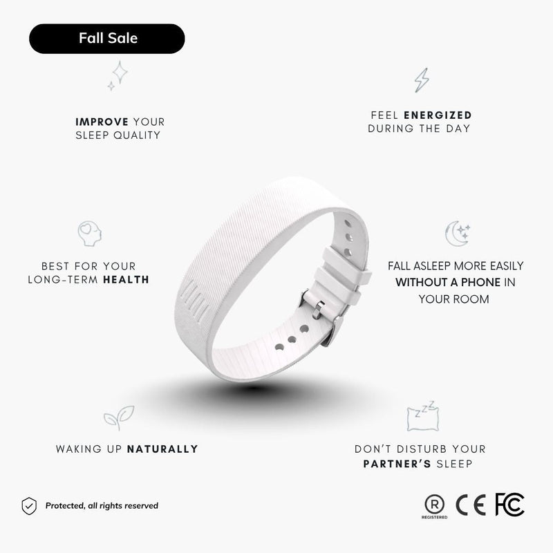Vibrating Alarm Bracelet — White