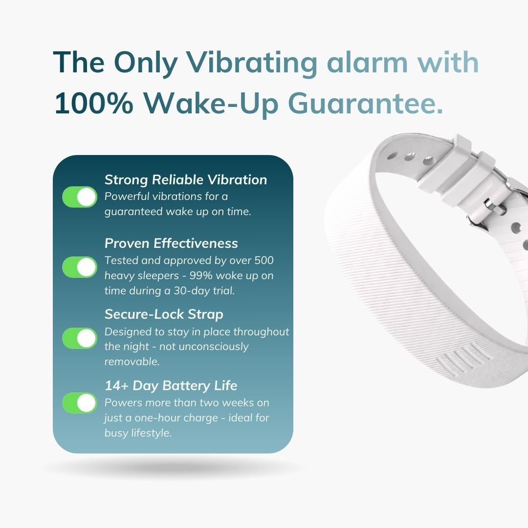 Vibrating Alarm Bracelet — White